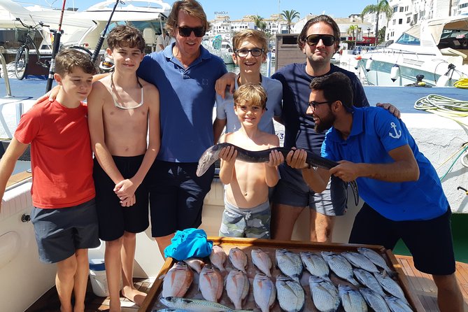 4 Hours Bottom Fishing Day by boat from Marbella - Snacks, water, soda, and the alcohol factor (with limitations)