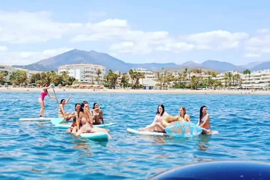Benalmádena: Catamaran with dolphin watching and drinks - Water Time: Swimming, Snorkeling, and Paddle Surf Only When It’s Right