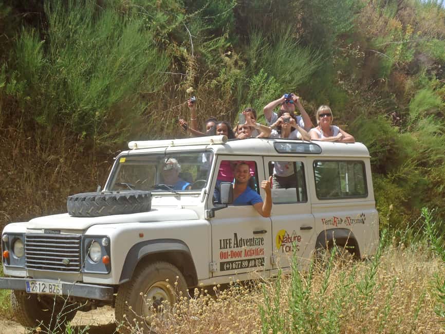 Explore the Nerja National Park nature in our open-top jeeps - Meeting Point and how the tour is set up for a small-group feel