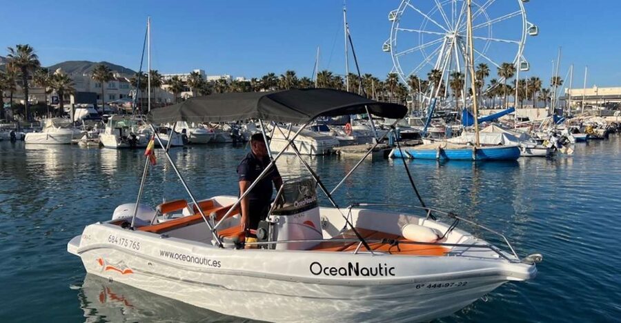 From Málaga: Boat Rental with No License Required - Time on the water: coastal sightseeing, marine life time, and swim breaks