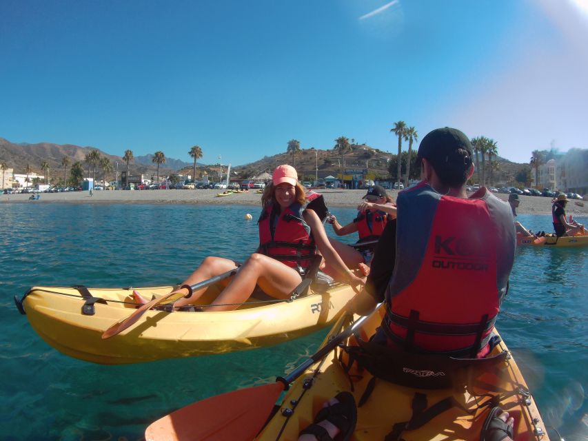 From Málaga: Cliffs of Maro-Cerro Gordo Guided Kayaking Tour - From La Herradura Beach Toward Calaisa and the Cliffs