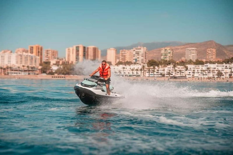 Fuengirola: Guided JET SKI Tour Seadoo GTX Pro 130 2024 - How the 30 Minutes vs 1 Hour Ride Feels in Real Time