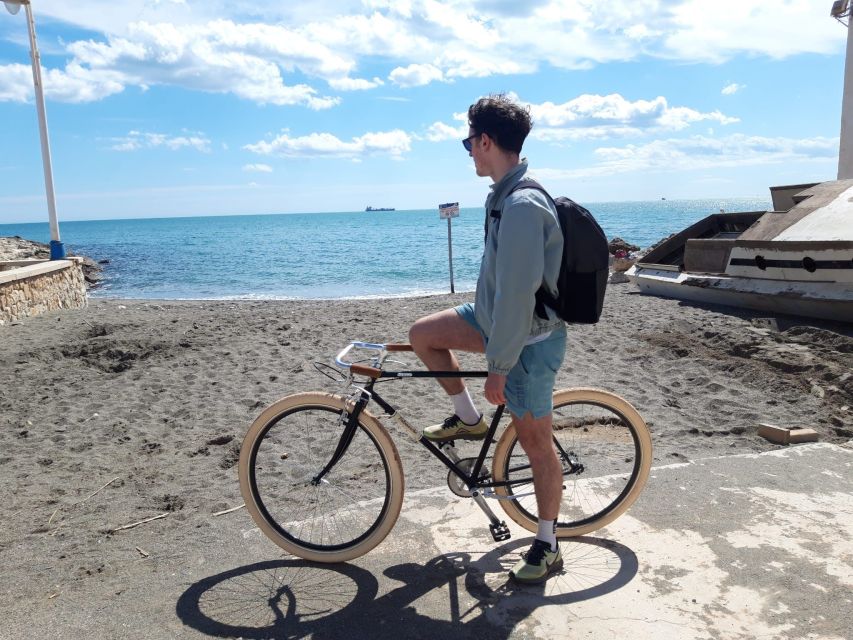 Malaga: Bike Rental for City Discovery Route & Beaches - Beaches with benches, bags, and a real place to rest
