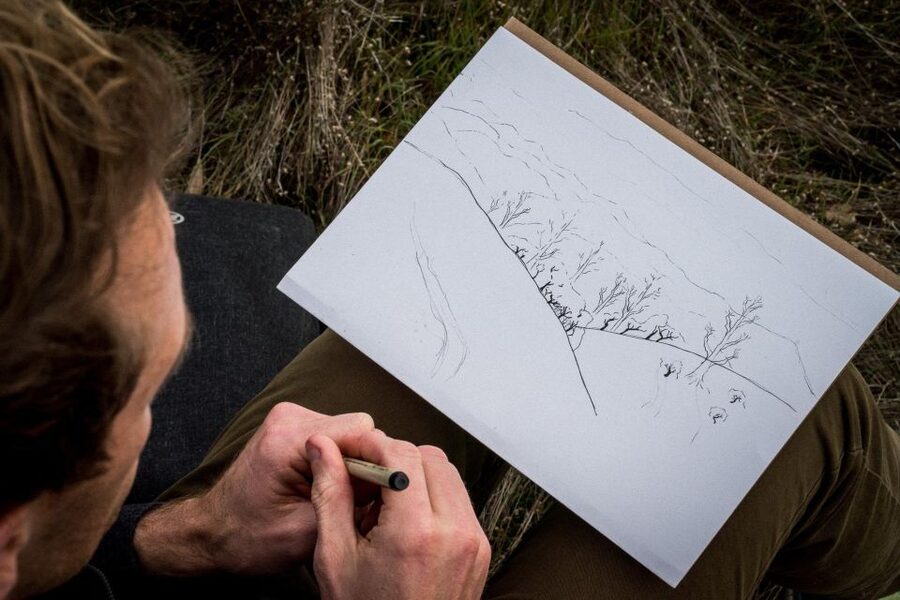 Malaga: Drawing & Painting Lesson Outdoors - Your toolbox: watercolor, soft pastels, markers, charcoal, and pencils
