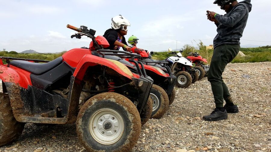 Málaga: Off-Road 2-Seater Quad Tour through Land and River - Tarajal and village views: the quieter part of the chaos