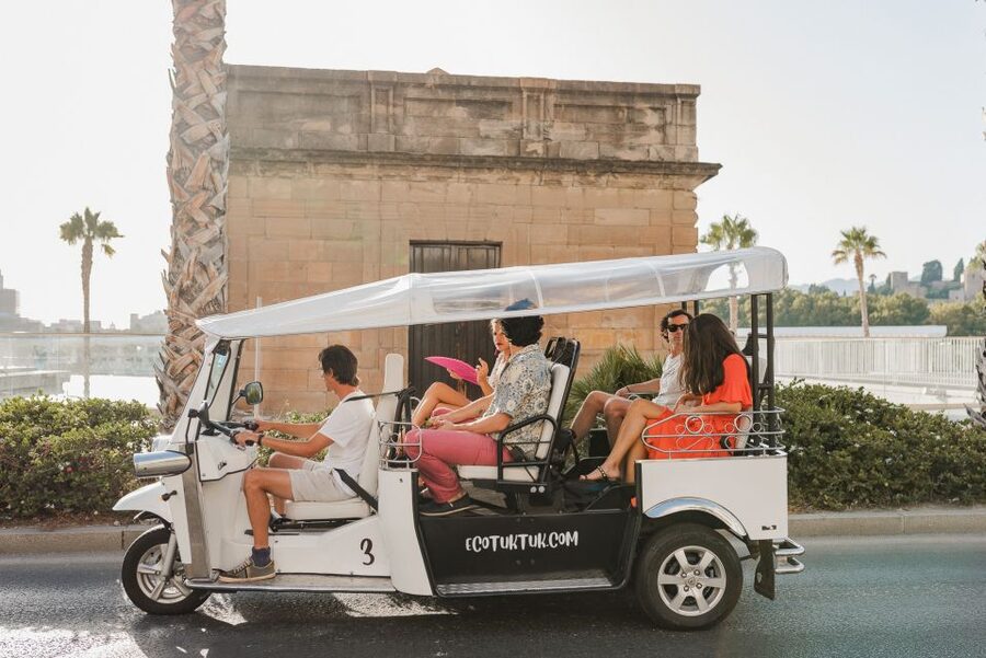 Malaga: Private City Tour by Eco Tuk Tuk - Gibralfaro Castle lookouts: the photo angle that sells the whole trip