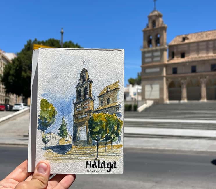 Málaga: Watercolor Drawing Tour and Workshop - Starting at the Roman Theater Pyramid in Málaga
