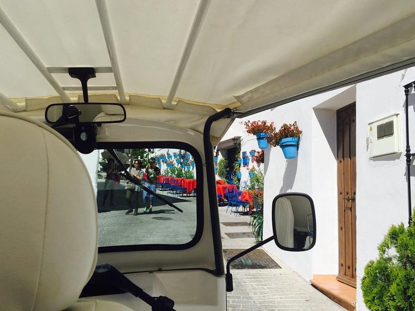 Mijas: Panoramic city tour with an electric Tuk Tuk - The Monumento al pastor de Mijas opening: setting the route’s rhythm