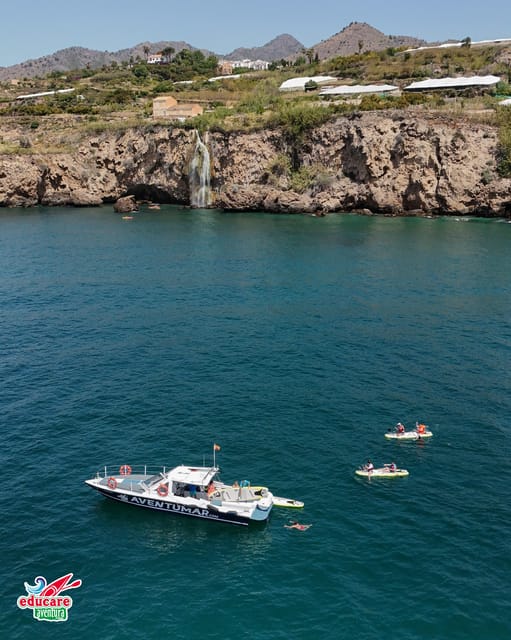 Nerja: Maro Waterfall Boat Trip with Paddleboarding & Drink - GoPro photos and videos: proof you had the day, not just sunscreen memories