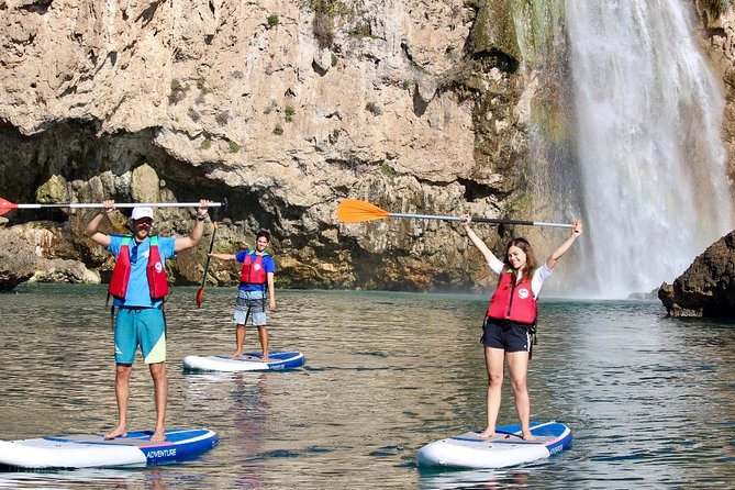 Paddle Surf Route Cliffs Nerja and Cascada de Maro + Snorkel - Caleta de Maro and the bird habitat moment