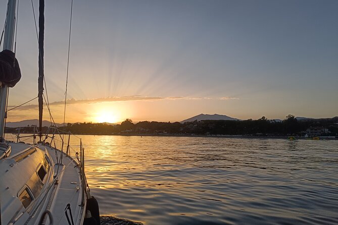 Sunset on Private Sailing boat Puerto Banus Marbella (10 pax) - Re-entering Puerto Banús at dusk: that last visual hit